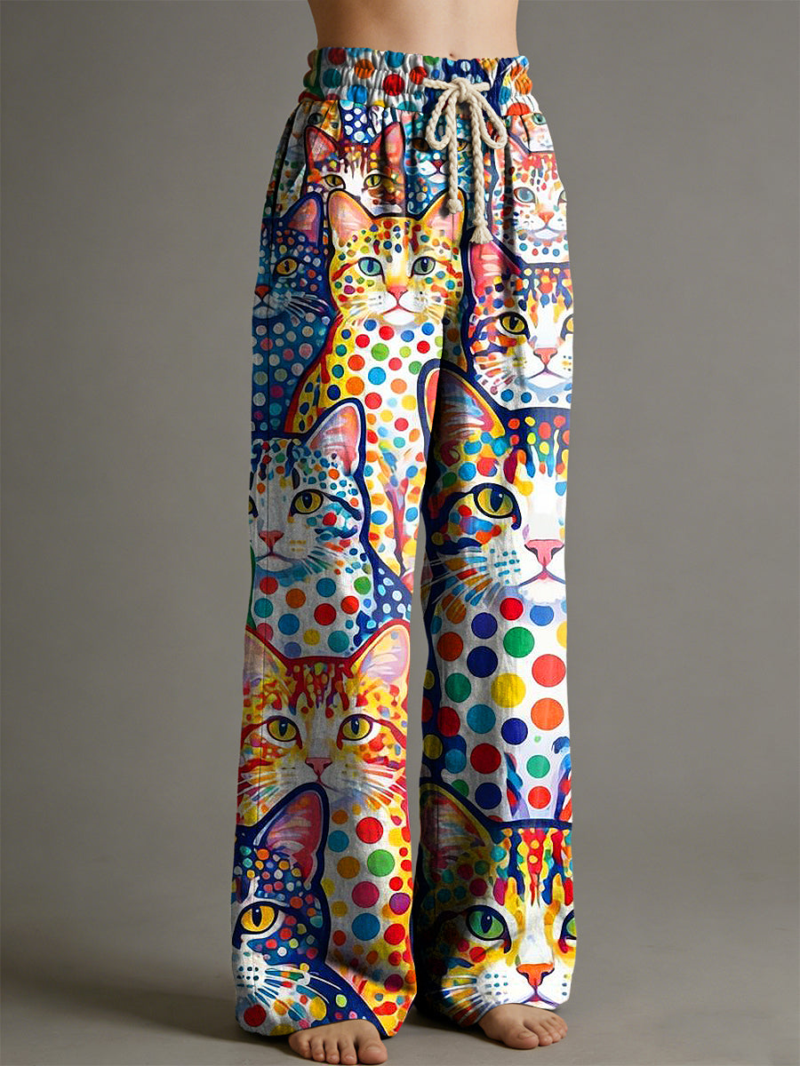 Women's Animal Art Print Trousers