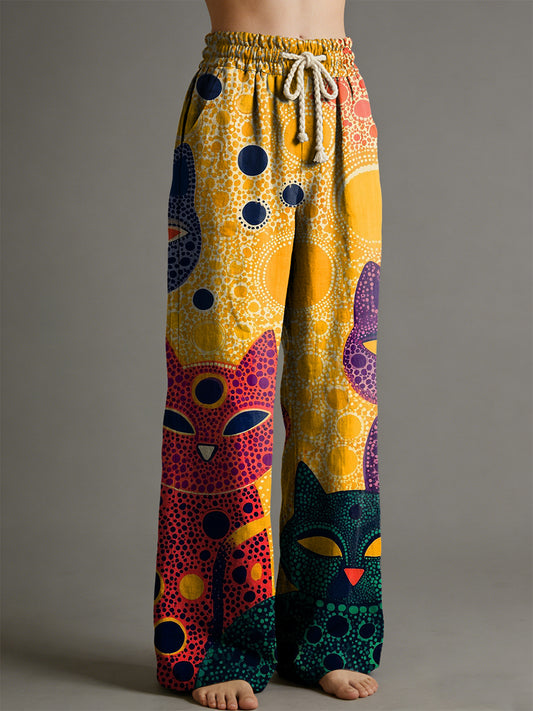 Women's Animal Art Print Trousers