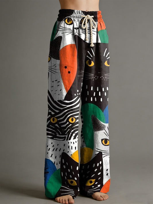 Women's Animal Art Print Trousers
