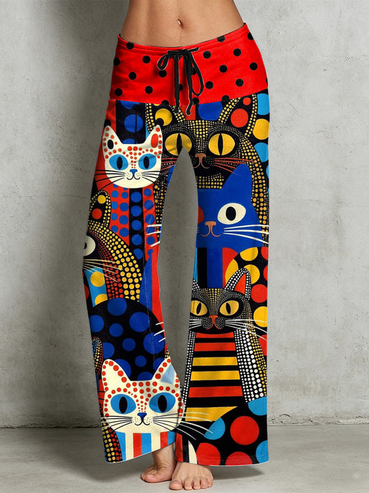 Women's Animal Art Print Trousers