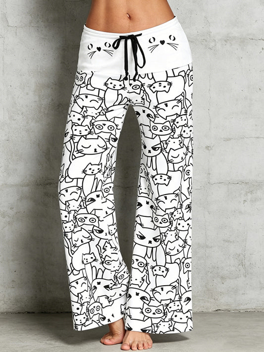 Women's Animal Art Print Trousers