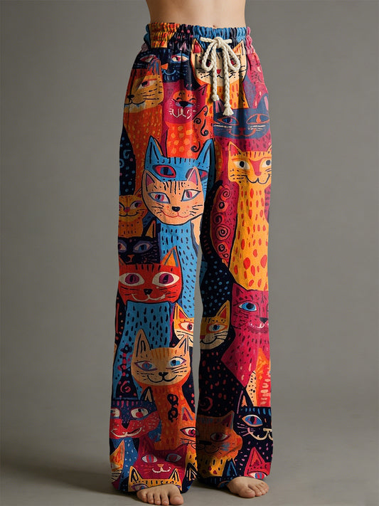 Women's Animal Art Print Trousers