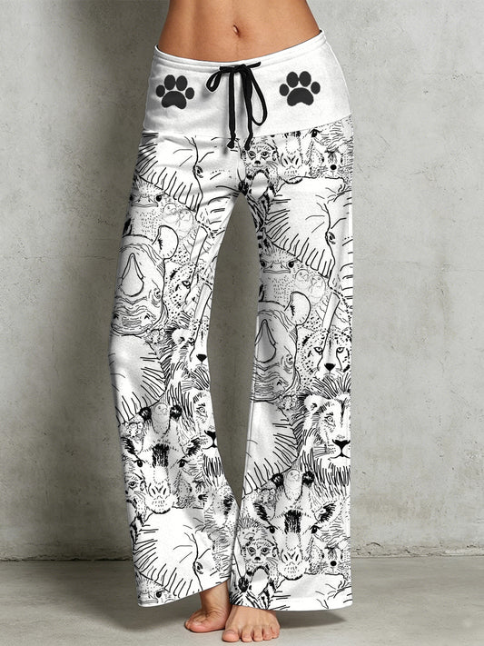 Women's Animal Art Print Trousers
