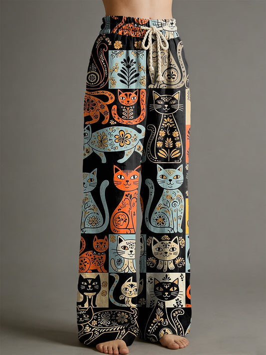 Women's Animal Art Print Trousers