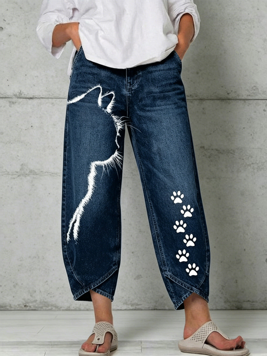 Women's Animal Art Print Trousers