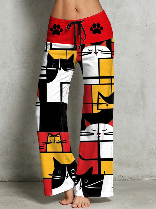 Women's Animal Art Print Trousers