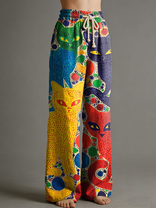 Women's Animal Art Print Trousers