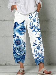 Women's Animal Art Print Trousers