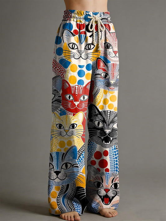 Women's Animal Art Print Trousers