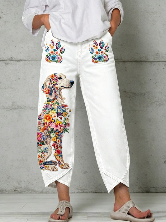 Women's Animal Art Print Trousers