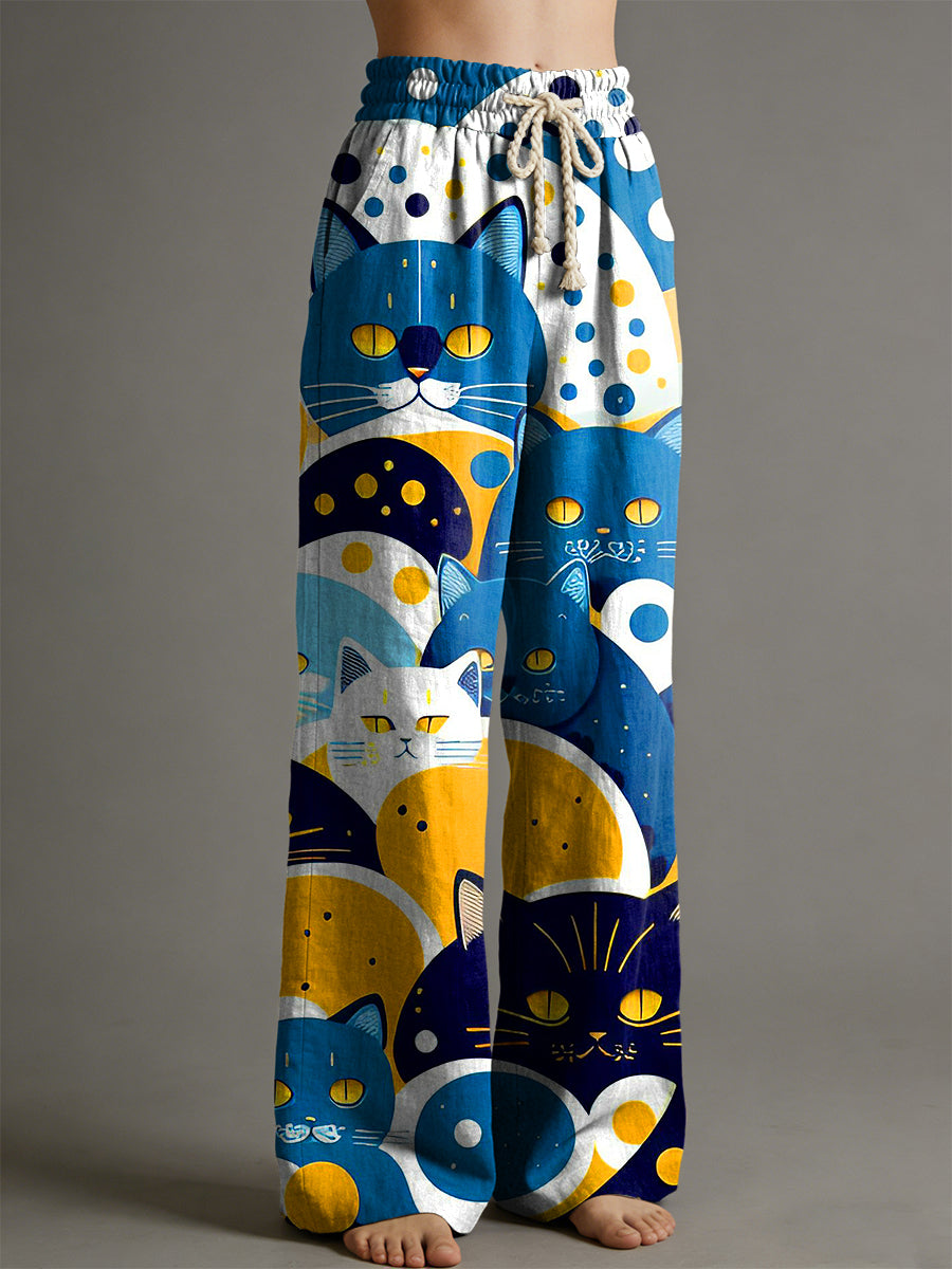 Women's Animal Art Print Trousers