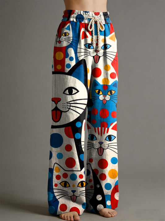 Women's Animal Art Print Trousers