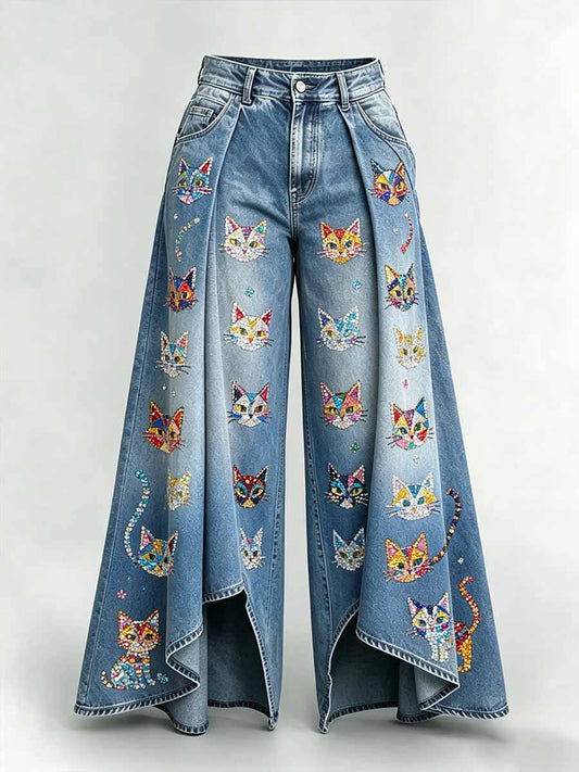Women's Fashion Animal Print Casual Long Pants