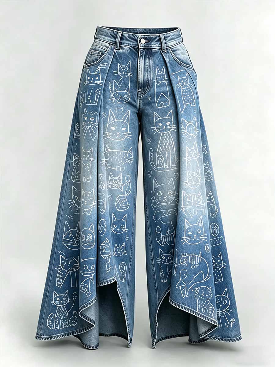 Women's Fashion Animal Print Casual Long Pants