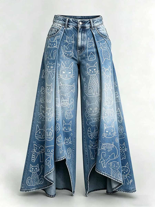 Women's Fashion Animal Print Casual Long Pants