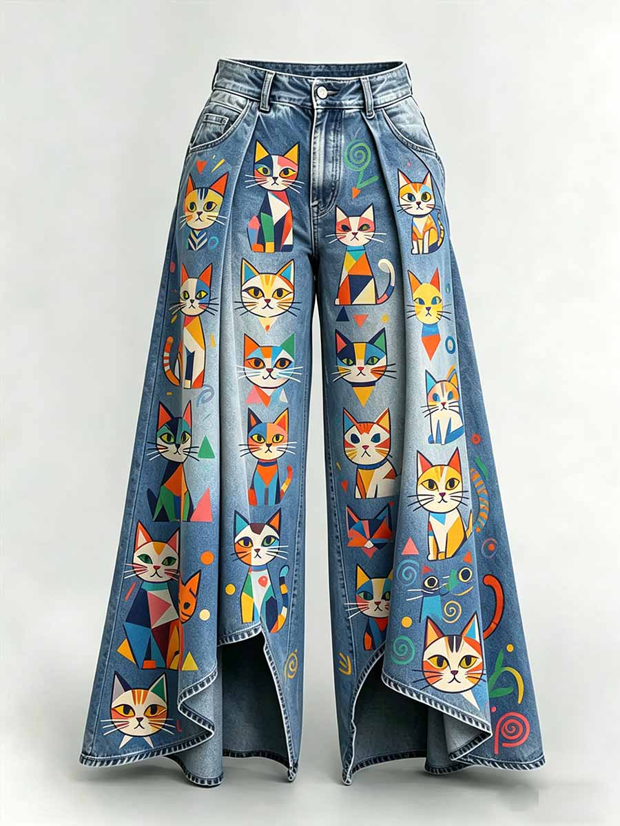 Women's Fashion Animal Print Casual Long Pants