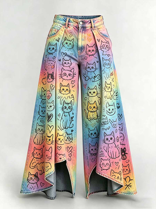Women's Fashion Animal Print Casual Long Pants
