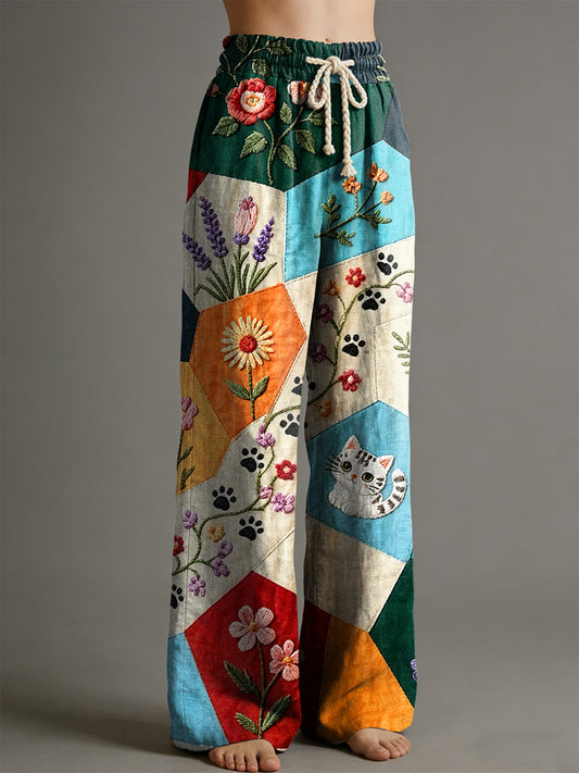 Women's Animal Art Print Trousers