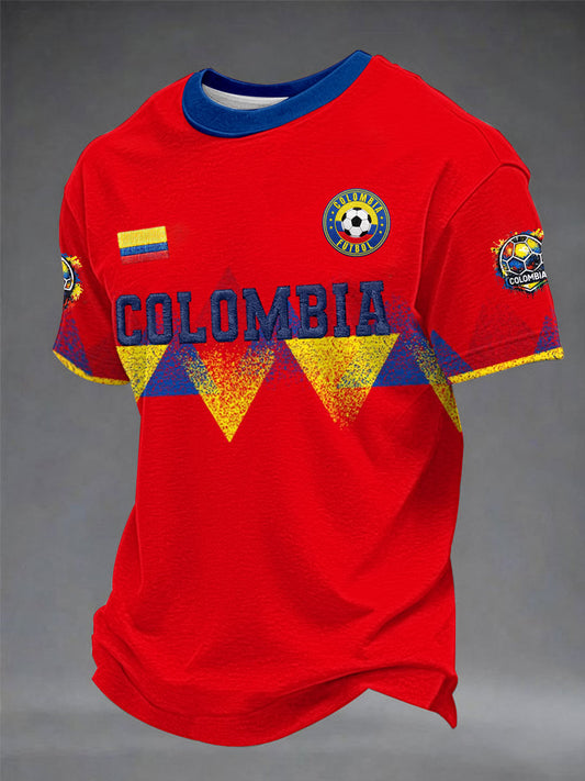 Men's Colombian Football Casual T-shirts