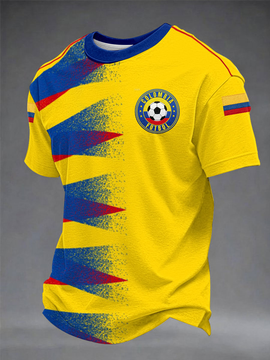 Men's Colombian Football Casual T-shirts