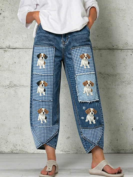 Women's Animal Art Print Trousers