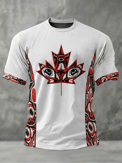 Men's Indigenous Print Casual T-shirt