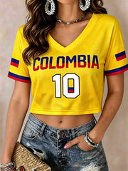 Women's Colombia V-Neck Crop Top