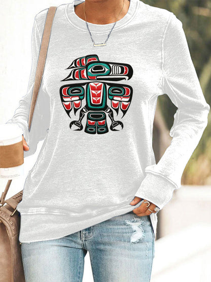 Women's Indigenous Totem Casual Sweatshirts