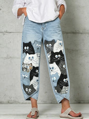 Women's Animal Art Print Trousers