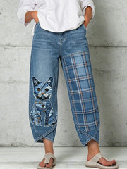 Women's Animal Art Print Trousers