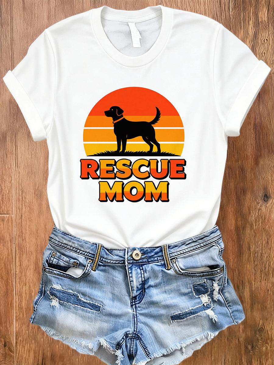 Women's Animal-Themed Artistic Print T-Shirt