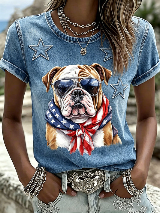 Women's T-Shirt With Animal Art Print