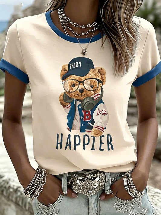 Women's T-Shirt With Animal Art Print
