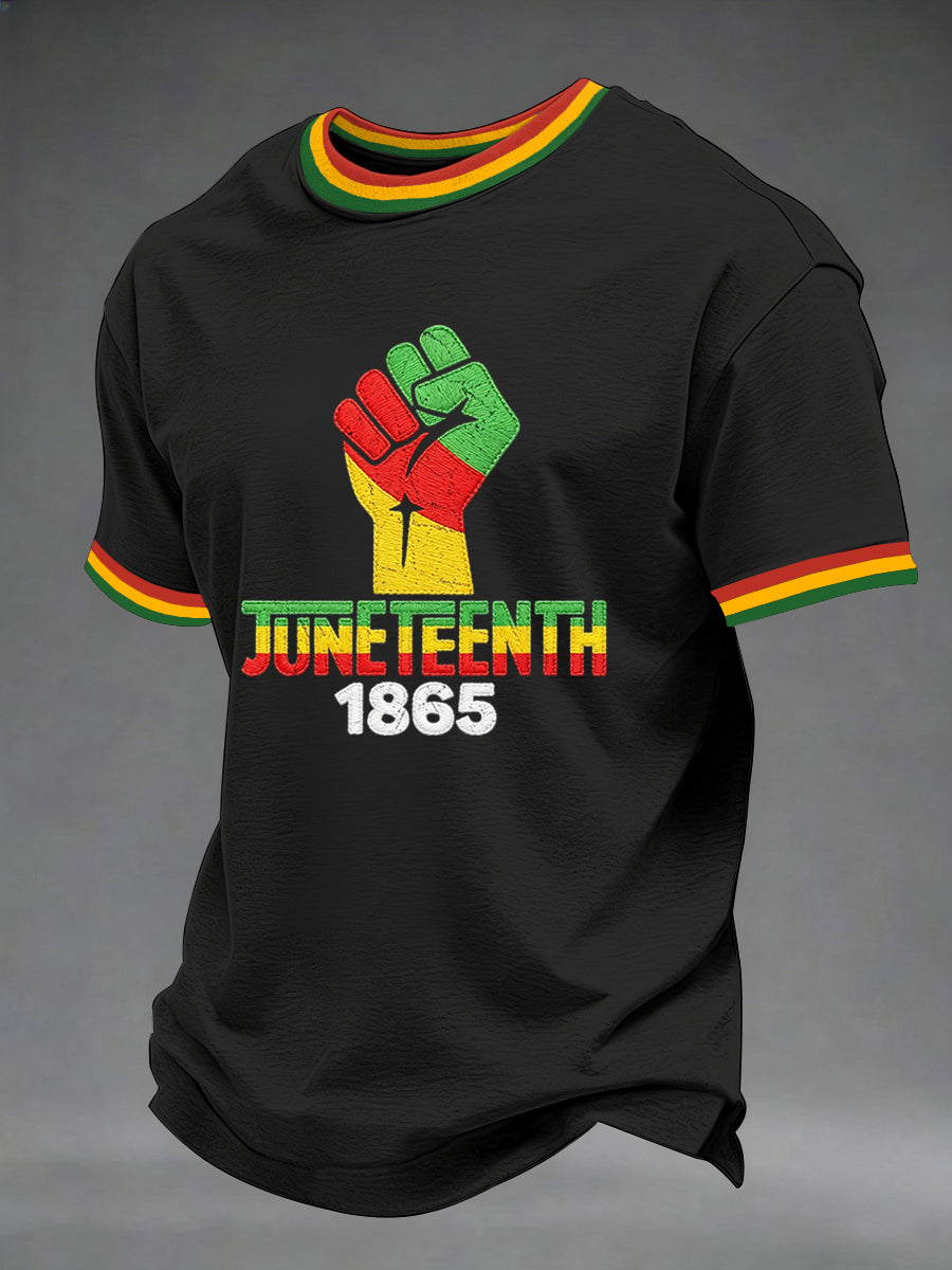 Men's Juneteenth 1865 Print Casual Tee