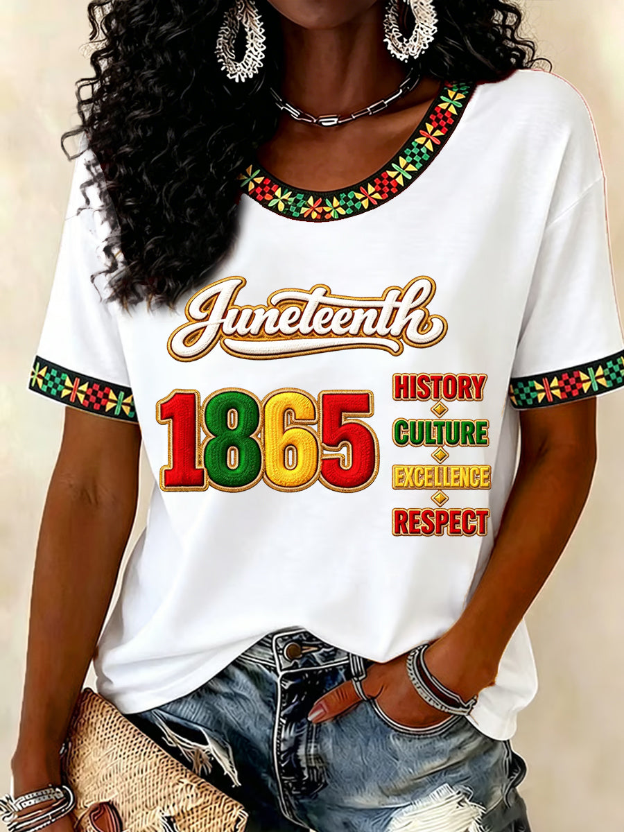 Women's Juneteenth Print Casual Tee