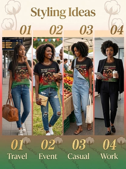 Women's Retro June Festival Gradient Casual T-Shirt