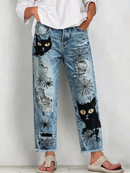 Women's  Animal Art Print Jeans