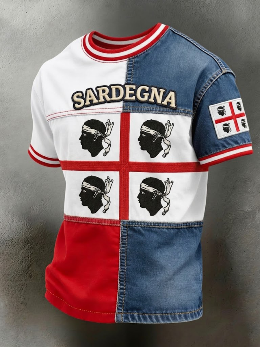 Men's Sardegna I Quattro Mori Short Sleeves T-shirt