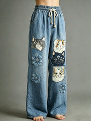 Women's Animal Art Print Trousers