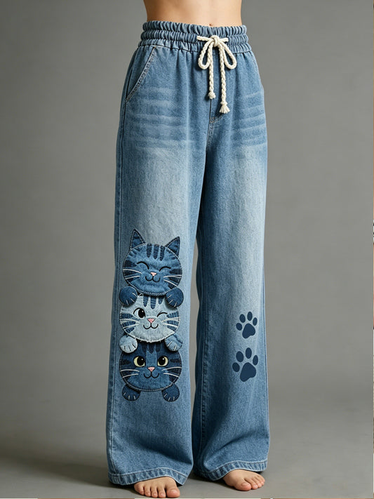 Women's Animal Art Print Trousers