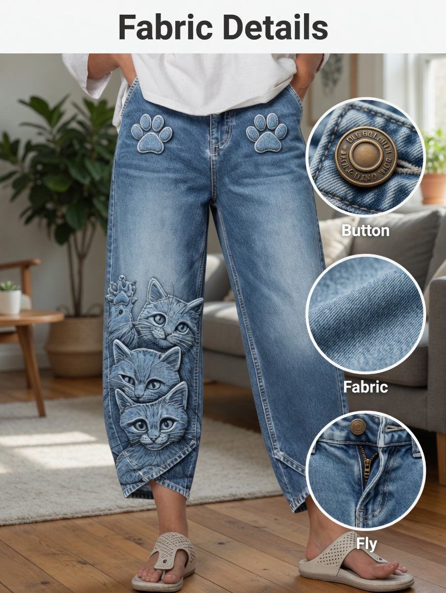 Women's Animal Art Print Trousers