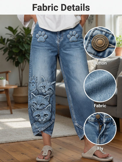 Women's Animal Art Print Trousers