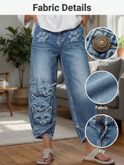 Women's Animal Art Print Trousers