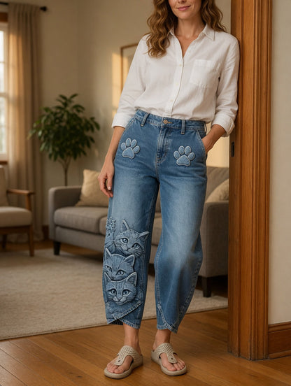 Women's Animal Art Print Trousers