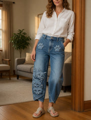 Women's Animal Art Print Trousers