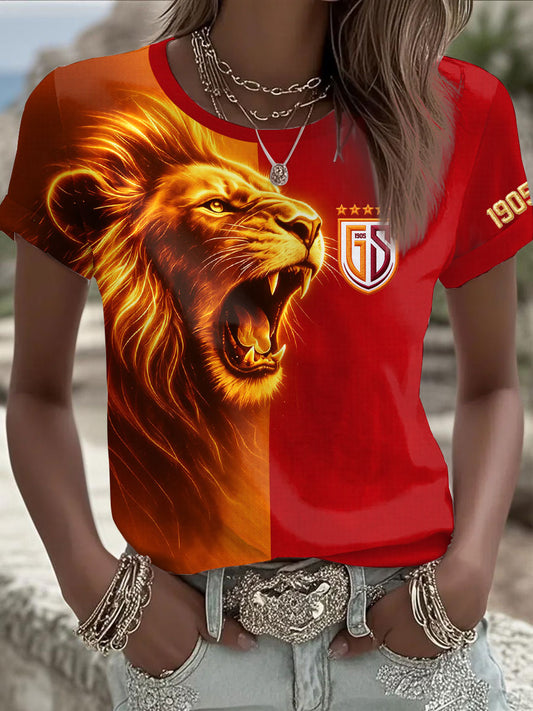 Women's Turkey Football Print Casual T-Shirt