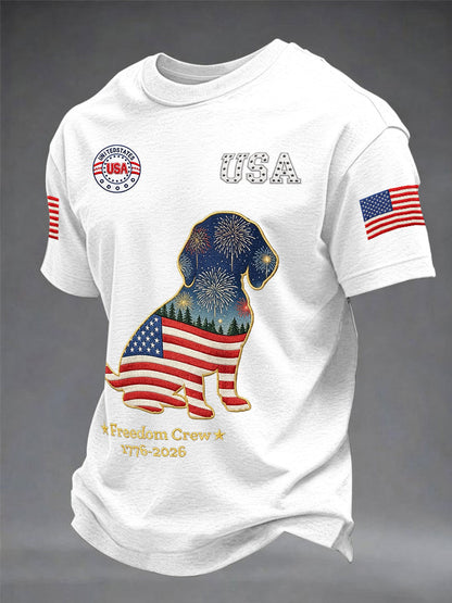 Men's  Beagle USA 1776-2026 short sleeves t-shirt