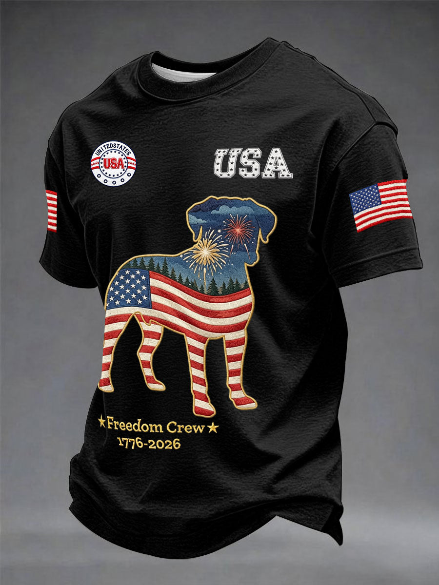 Men's Boxer USA 1776-2026 short sleeves t-shirt