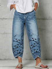 Women's Animal Art Print Trousers