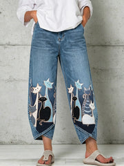 Women's Animal Art Print Trousers